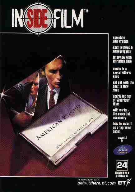 INSIDE FILM magazine side cover Issue 24  2000